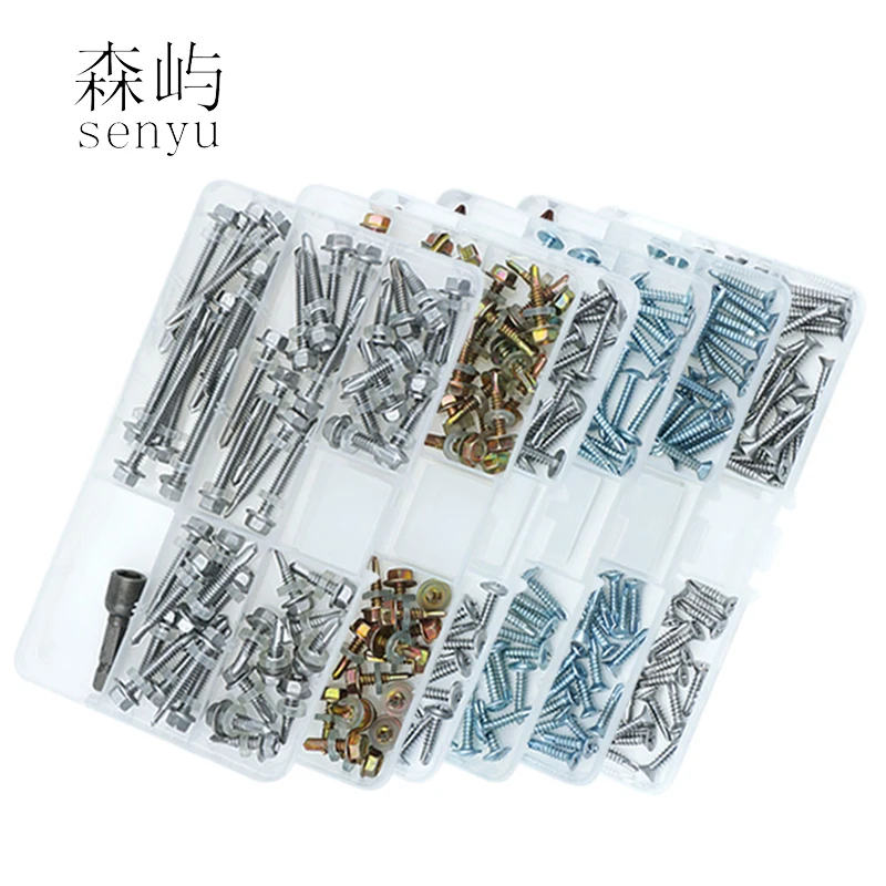 

External Hex Drilling Screws Hexagon Self Tapping Bolt Set Screws Assortment Kit
