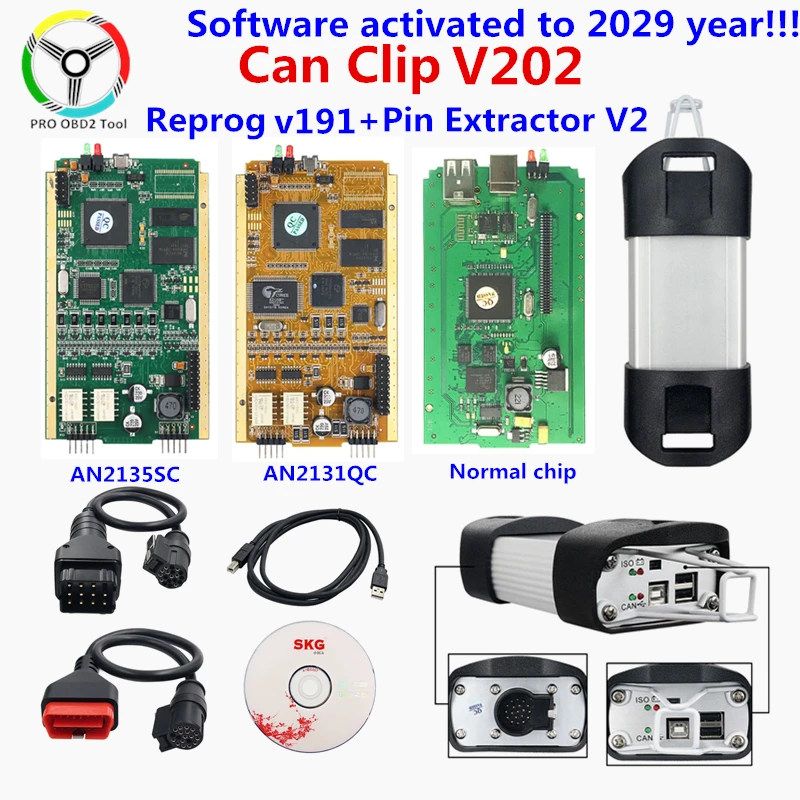 Can Clip V202 для renault CYPRESS AN2131QC Reprog V191 ODB2 автомобильный диагностический инструмент с