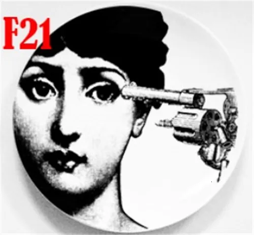 Мода Milan rosenthal Piero fornasetti тарелки, настенные подвесные тарелки, настенные подвесные тарелки, декоративные тарелки, настенные тарелки - Цвет: 31