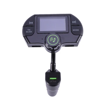 

Dab Bluetooth Fm Transmitter,Wireless Radio Adapter Hands-Free Car Kit with Display, Qc3.0 and Smart 2.1A Usb Ports, Aux Input/O