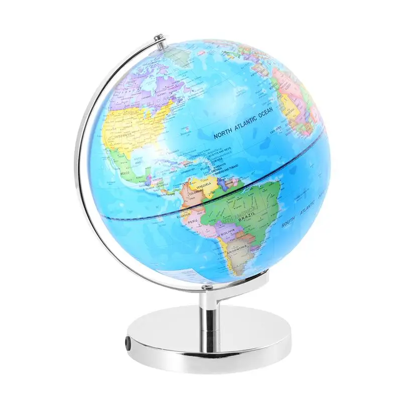 2 DESKTOP SPINNING WORLD GLOBES earth globe teach toys novelties map new 
