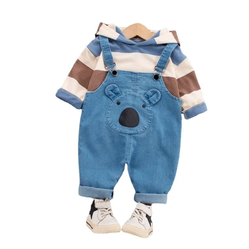 

Новый осенний костюм для маленьких мальчиков с героями мультфильмов детские толстовки для девочек комбинезоны 2 шт./компл. Повседневный кос...