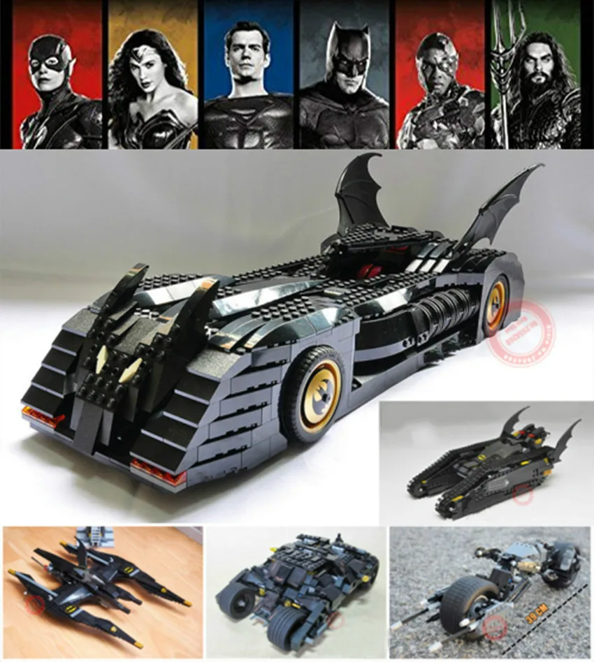 

NEW The Tumbler BatMobile BatFighter Batpot Tank Warship Fit Legoings Technic Batman Figures Building Block Bricks Diy Toys