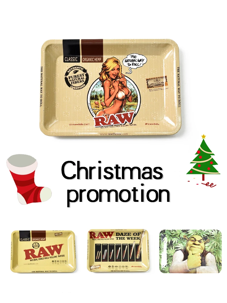 18*12.5CM Rolling Tray RAW Rolling Papers Cigarette Smoke Accessories Tool Tobacco Storage Plate Discs for Herb Grinder