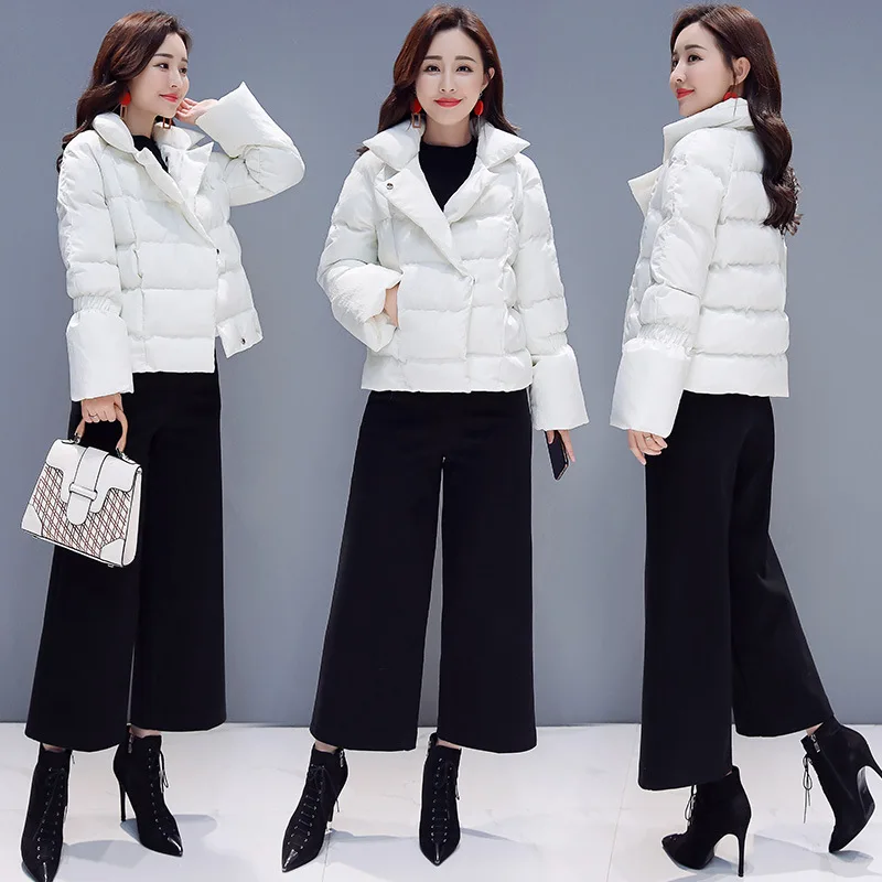 

2018 Winter New Style WOMEN'S Dress Korean-style Fashion Short Cotton Overcoat Casual down Jacket Cotton-padded Clothes Slimming