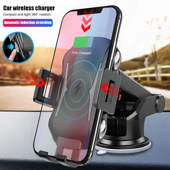 

Wireless Car Charger Fast Charging Mount Clamping Air Vent Phone Holder NJ88