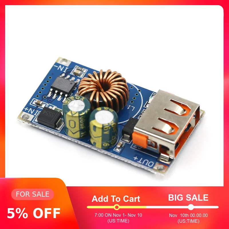 USB DC понижающий модуль 12V 24V постоянного тока до QC2.0 QC3.0 быстрая зарядка мобильный