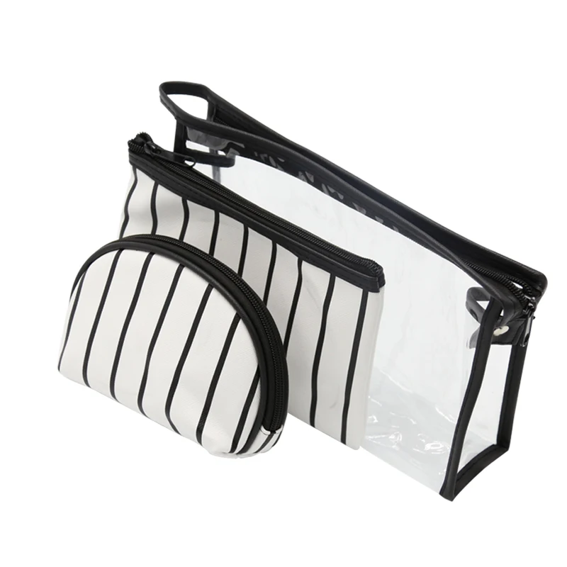 

3pcs/set Travel Cosmetics Bag Makeup Storage Organizers Portable Women Waterproof Transparent Cosmetics Toiletries Storage Bags