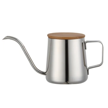 

250Ml Stainless Steel Teapot Drip Coffee Pot Long Narrow Spout Coffee Pot Gooseneck Kettle Hand Drip Kettle Pour over Coffee and