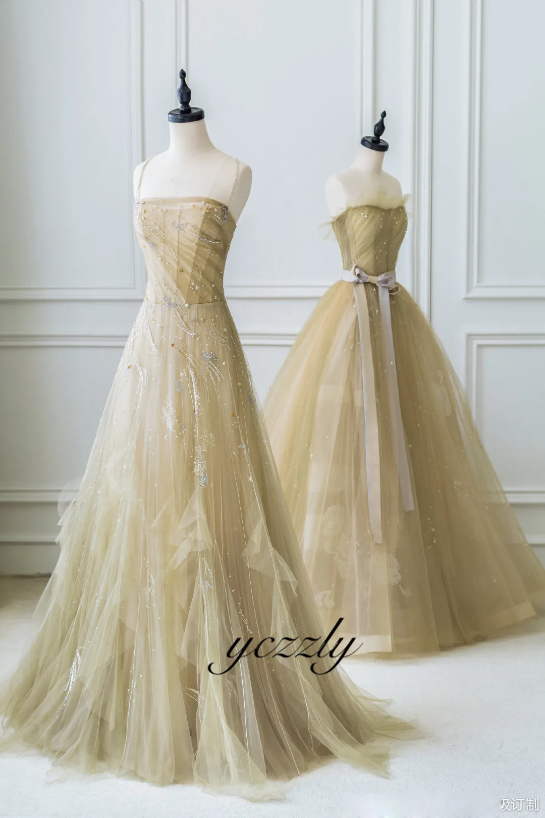 Robe De Soiree шелковое платье с короткими рукавами, шифоновое, на тонких бретелях Бисер обувь с украшением в виде кристаллов торжественное платье длинное, с блестками вечерние выпускные платья Y41