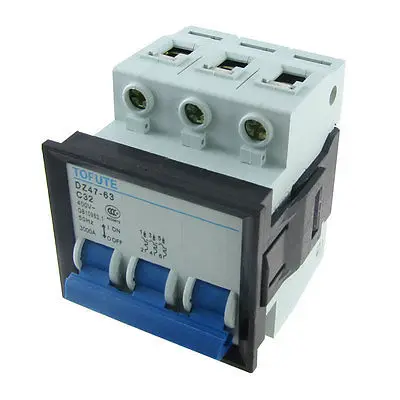 

AC 400V 32A 3P Miniature Mini Circuit Breaker DZ47-63 C32