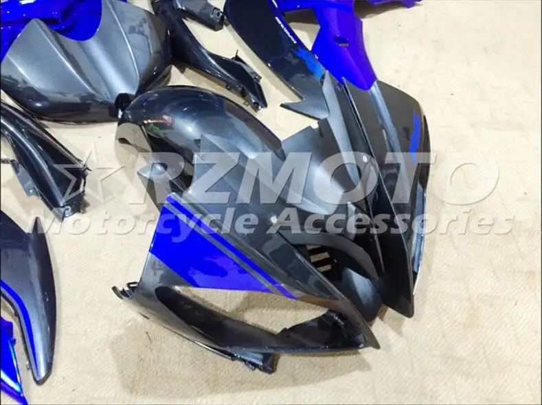 Стиль набор впрыскивателей Мотоцикл Обтекатели Fit для YAMAHA YZF-R6-600 2008- 08-16 обтекатель КУЗОВ комплект цвет синий, черный; Большие размеры 34–43
