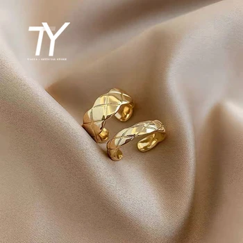 

European and American retro gold stripe open ring Korean sexy female ring fashion classic student index finger adjustable ring