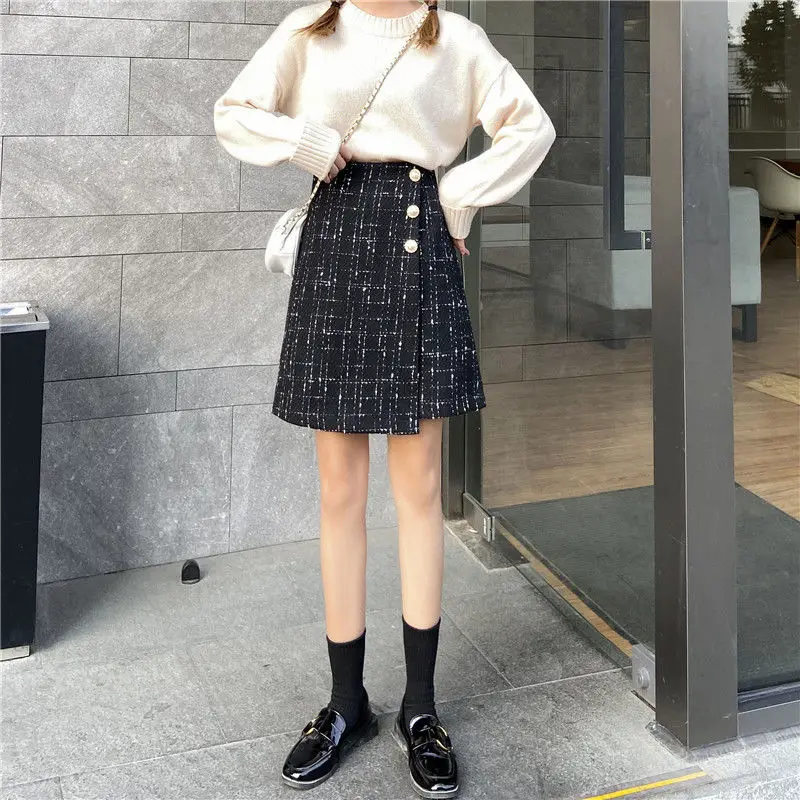 High-waisted Skirt With Side Slit Long Skirt Women Elegant Skirts Womens 2021 Vintage Harajuku Fashion Clothing Skort for Women tennis skirt outfits