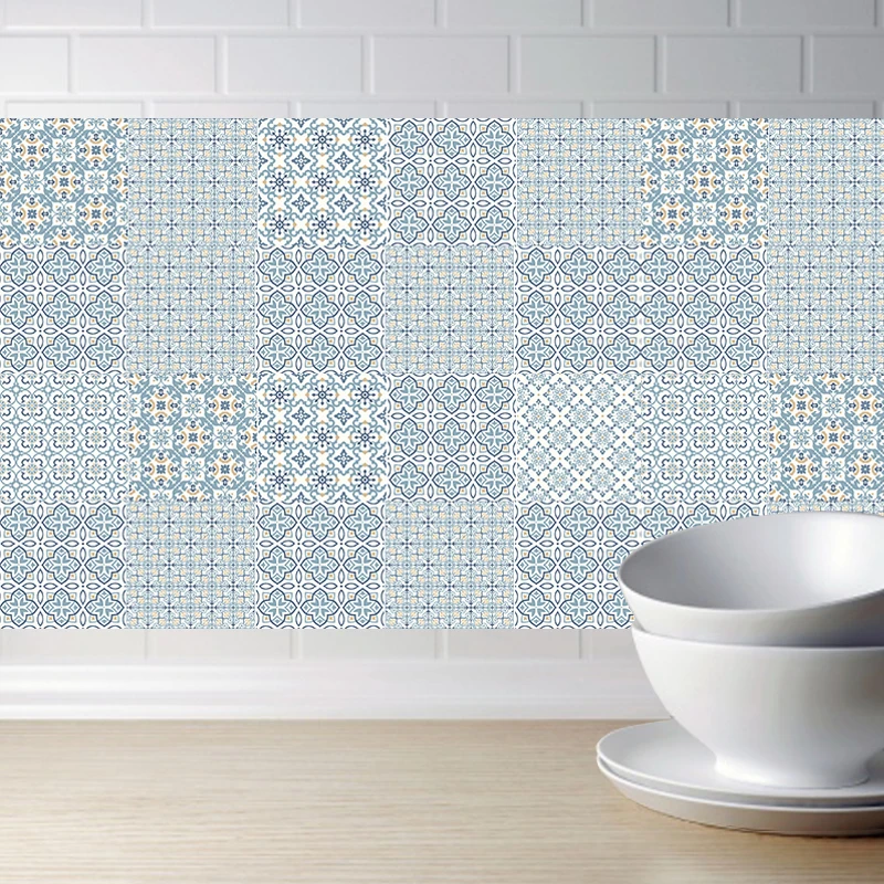 DIY Simulation Tile Mosaic Wall Tiles Stickers 3D Kitchen Sticker Bathroom Toilet Adhesive Waterproof PVC Wallpaper | Дом и сад