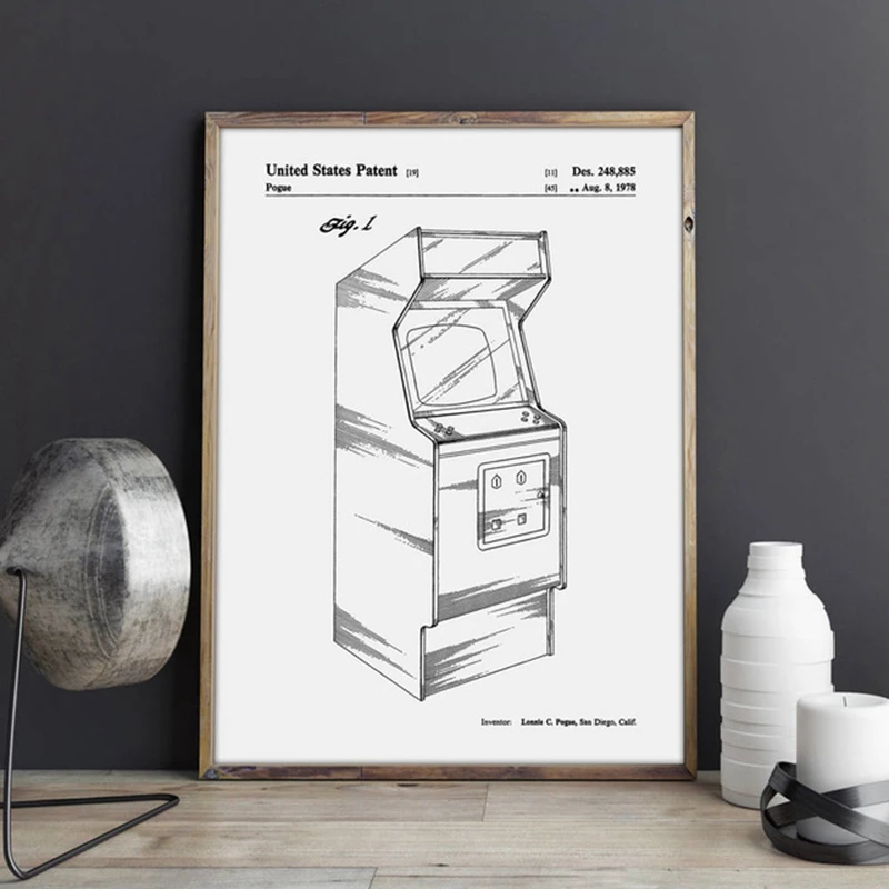 Arcade Game Cabinet Patent Gaming Machine Wall Art Posters Kids Room Decor Vintage Print Blueprint Gift Idea Wall Decorations Painting Calligraphy Aliexpress Arcade Game Cabinet Patent Gaming Machine Wall Art Posters Kids Room Decor Vintage Print Blueprint Gift Idea Wall Decorations Painting Calligraphy Aliexpress