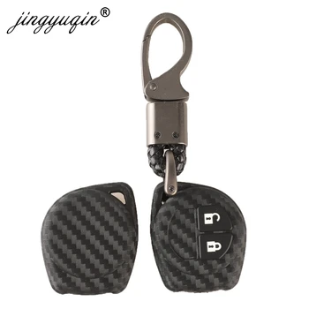 Keyforkess custodia in Silicone a 2 pulsanti con telecomando per Suzuki SX4 Swift Vitara fibra Car Styling Fob proteggi la copertura - Jingyuqin custodia in Silicone a 2 pulsanti con telecomando per Suzuki SX4 Swift Vitara fibra