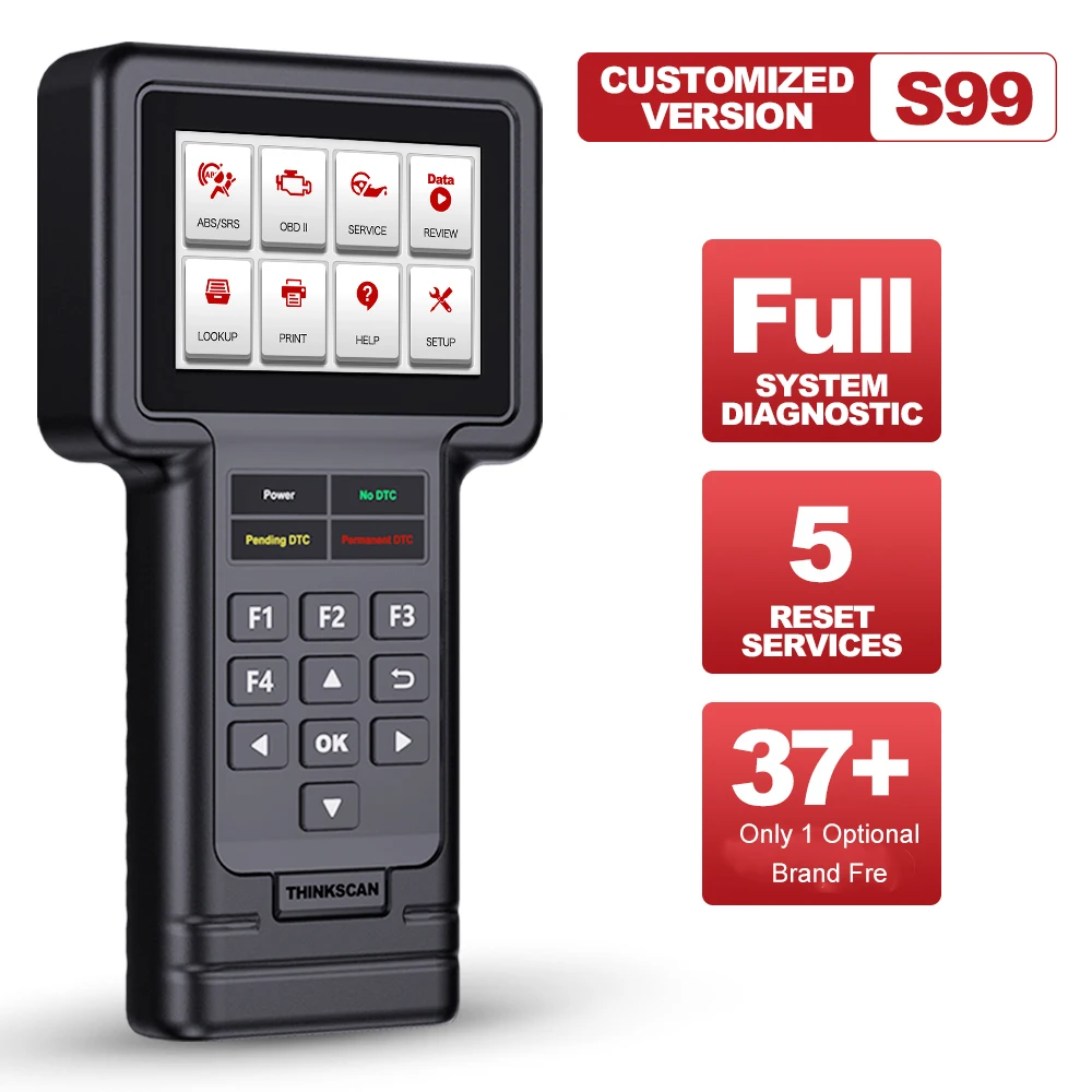 PROD 1005001972671311 THINKCAR Thinkscan S99 DIY Diagnostic Tool Anyone
Car OBD2 Full System Code Reader Scanner Oil/Brake/SAS/ETS/DPF Reset
Services