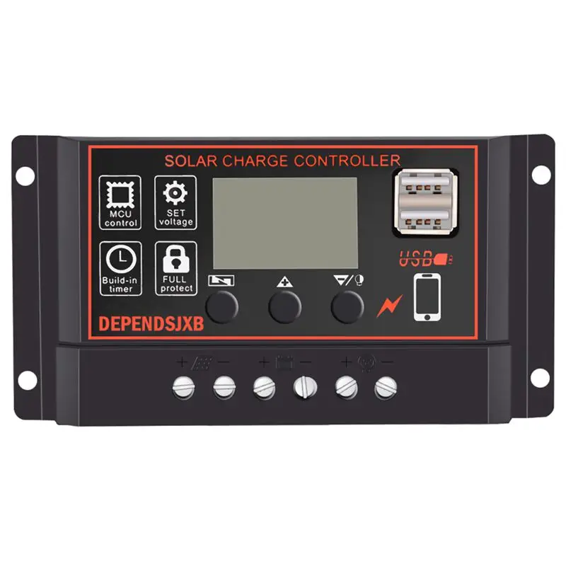 

Solar Panel Controller Battery Charge Regulator 12V/24V Auto With Dual Usb