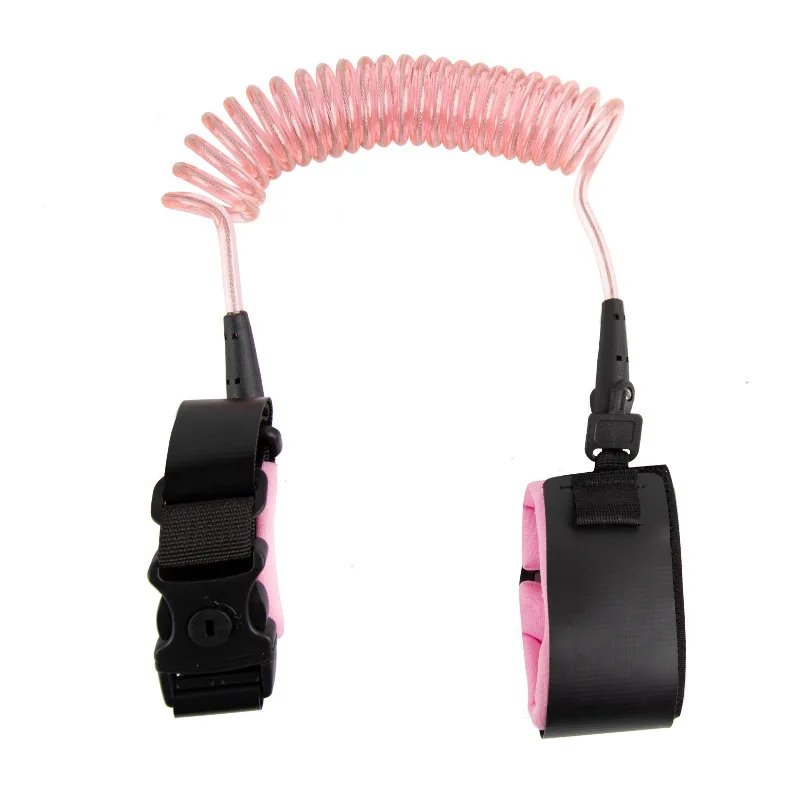 pink lock 2m Дети анти-потерянный Канат с ремнями безопасности для запястий детский анти-потерянный тяговых канатов браслет для прогулок, Путешествий, Походов по магазинам - Цвет: pink lock 2m