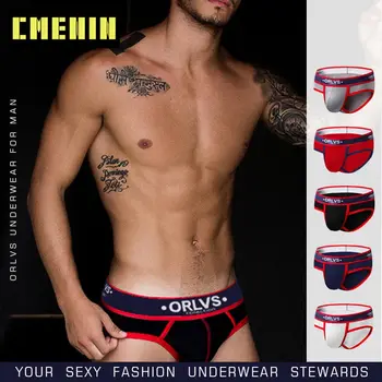 

CMENIN Sexy Briefs Solid Cotton Sexy Underwear Men Briefs Slip Jockstrap Men Bikini Gay Men Underwear Male Brief Man Slips