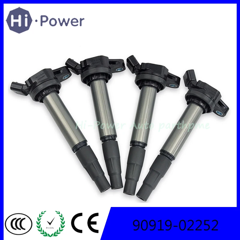 

1/4PCS New 90919-02252 Car Coils/Ignition Coil For Toyota Corolla Matrix Scion xD Lexus 1.8L 9091902252 9091902252