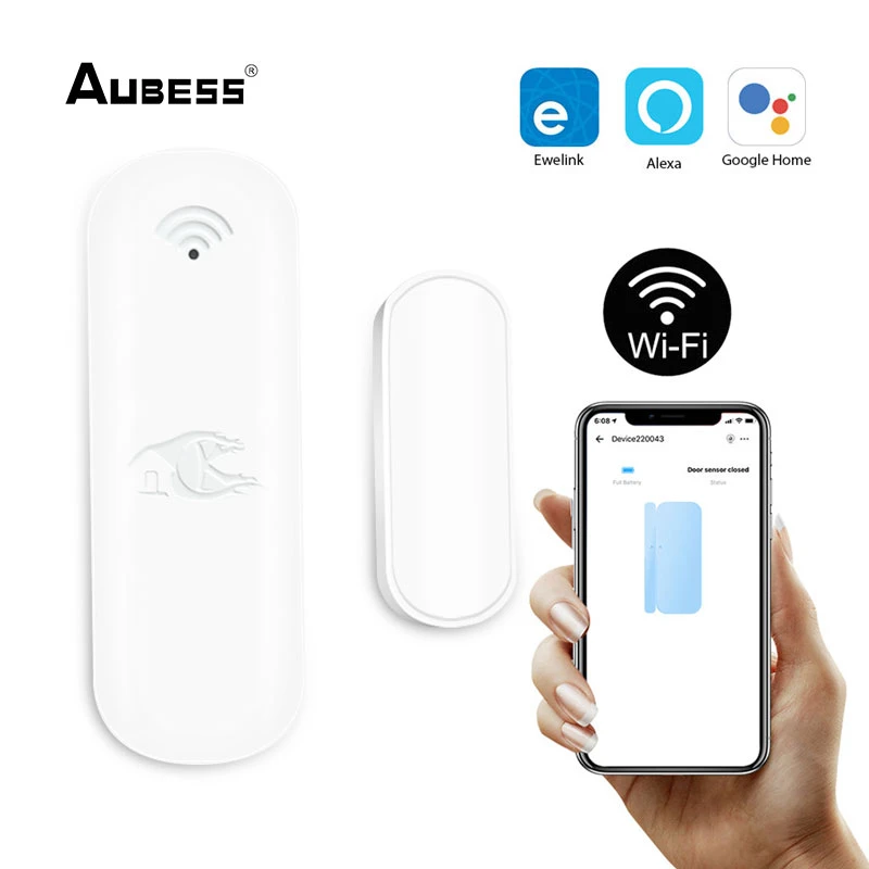 EWeLink Smart WiFi Door Sensor Door Open Closed Detectors WiFi App Notification Alert Security Alarm Support Alexa Google Home