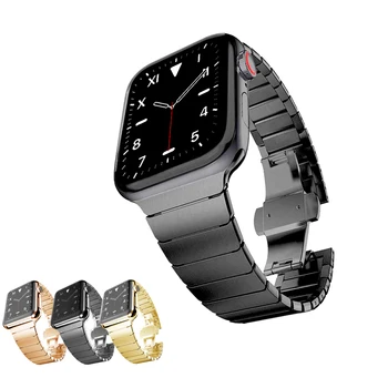 

Onthelevel Metal Band Solid Stainless Steel iWatch Band Link Bracelet for Apple Watch series 1/2/3/4/5 42mm 38mm 40MM 44MM