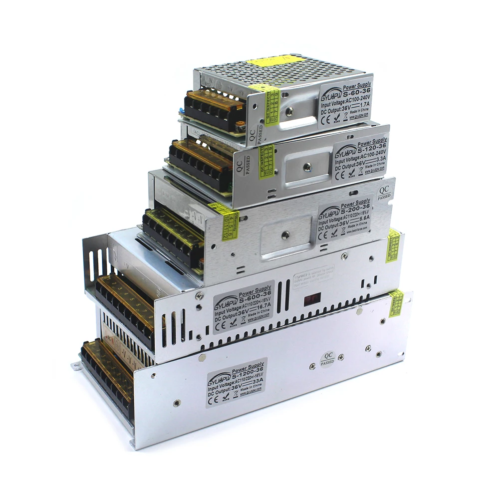 36V трансформатор освещения 48W 60W 72W 100W 120W 150W 180W 200W 480W 500W 600W 720W 800W 1000W 1200W Светодиодный