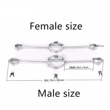 Stainless Steel Bondage Lock Neck Collar Hand Cuffs Slave BDSM Restraints Sex Shop Adult Sex Toys For Couples Handcuffs Neck