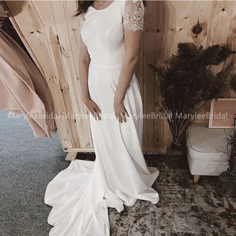 Modieuze Mermaid Trouwjurken 2019 Nieuwste Uit De Schouder Satin Bruid Toga Custom Made Vestido De Noiva Kapel Trein
