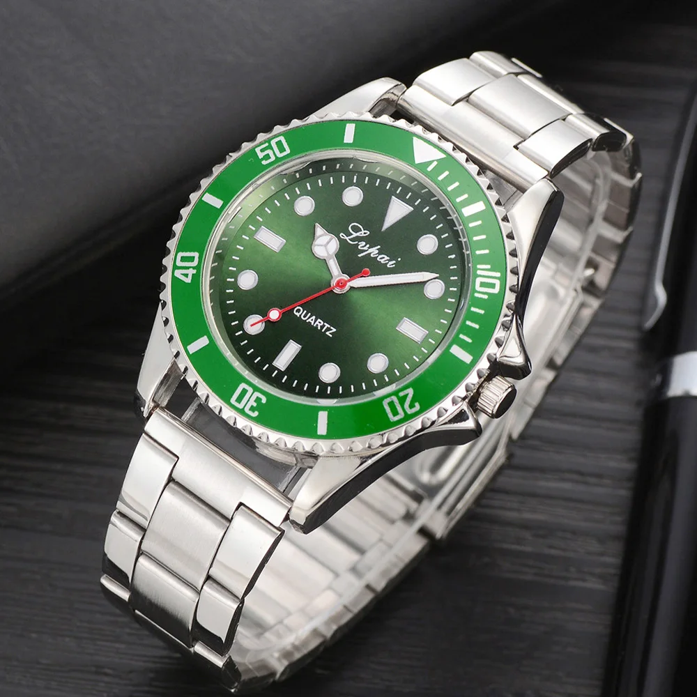 

Mens Watches Top Brand Luxury Rolexable Watch Green Fashion Stainless Steel Clock Casual Business Quartz Waterproof Wristwatch