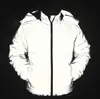 Reflective Winter Jacket Cotton Coat Thick Outwear Water Proof Night Hooded Men 1