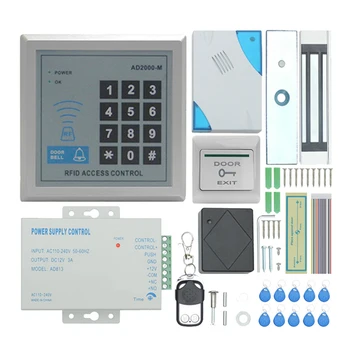 

TZAD2000M-02 RFID Door Access Control System Kit,Home Security System with 280Kg Electric netic Lock Power Supply Proximity D