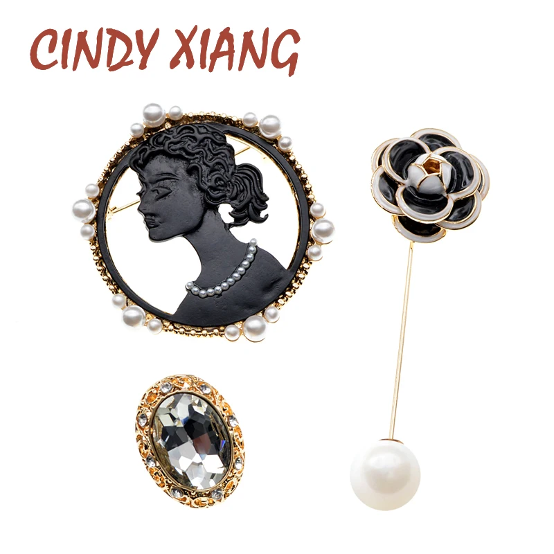 Женская брошь в форме головы камелии CINDY XIANG 3 шт./компл. | Украшения и аксессуары