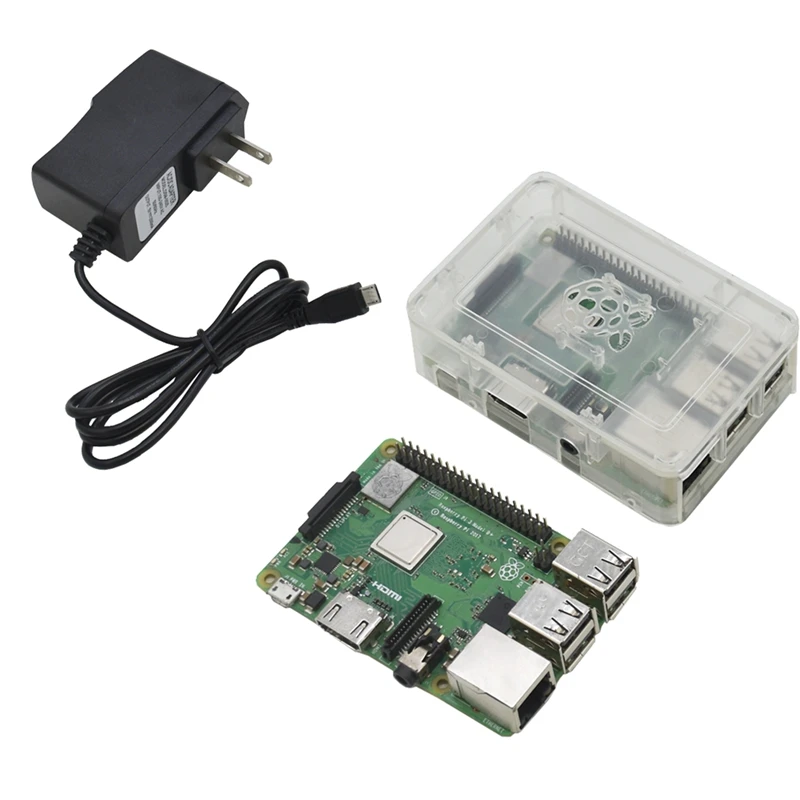 Для Raspberry Pi 3 Model B+(Plus)+ Abs чехол+ 5V 2.5A Мощность адаптер с поддержкой Wi-Fi и Bluetooth Декодер каналов кабельного телевидения штепсельная вилка стандарта США