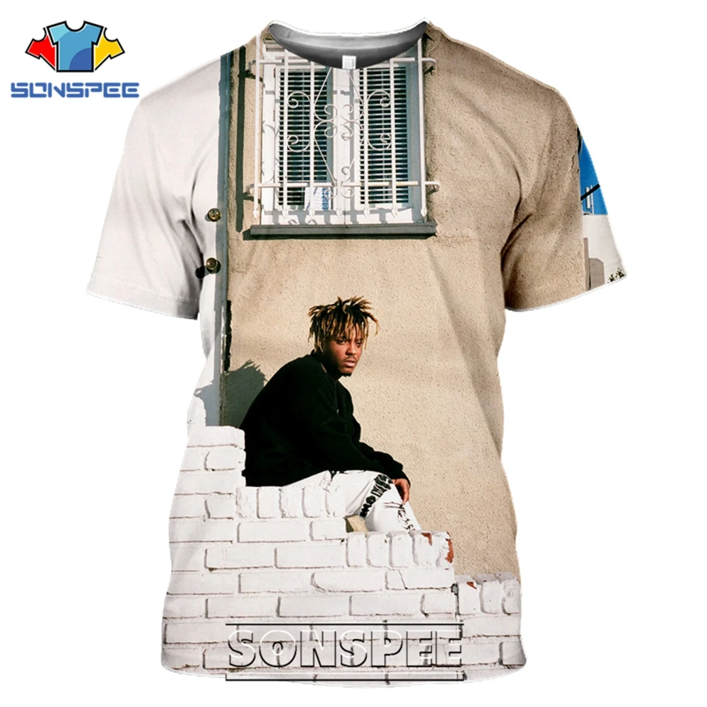 SONSPEE T-shirts Juice Wrld 3D Print Men Women Hip Hop Singer Short Sleeve Streetwear Rap Respect Casual Tees Tops Shirt (4)