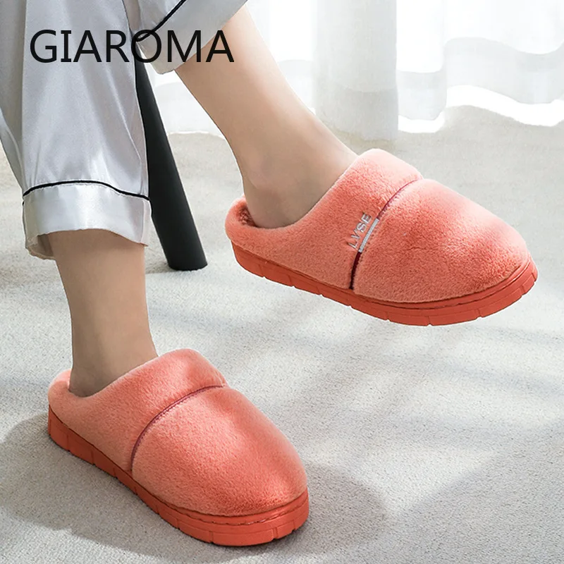 

GIAROMA Home Slippers Womens Shoes fur Slides Warm Winter Slippers Soft Thick Non-slip Bottom House Flock Slippers Indoors
