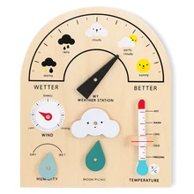 Station météo en bois à monter soi même, jouet d'apprentissage pour enfants, tableau météo en bois, cadeau