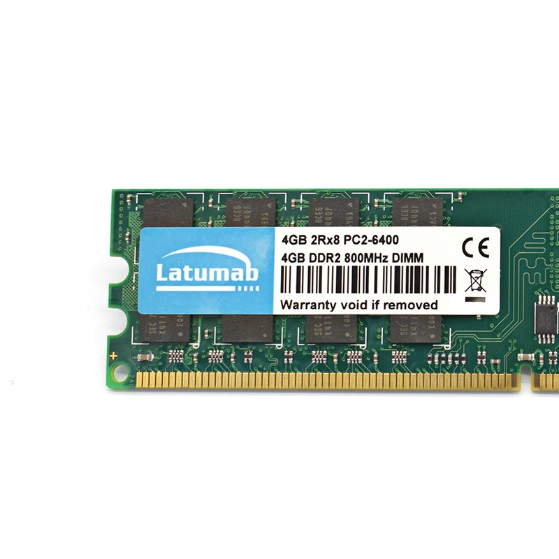 Latumab 4 ГБ 8 ГБ DDR2 800 МГц PC2 6400 AMD Cpu Чипсет материнской платы оперативная память пк модуль памяти ram 1 шт./2 шт./4 шт. высокое качество