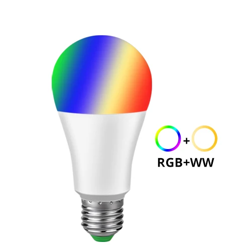 15 Вт Светодиодная Wi-Fi лампочка E27 E14 B22 RGB светодиодный Кукуруза лампа с регулируемой яркостью теплое освещение AC 85 V-265 V лампы приложение Управление работать с Alexa Google зад - Emitting Color: RGB and warm white