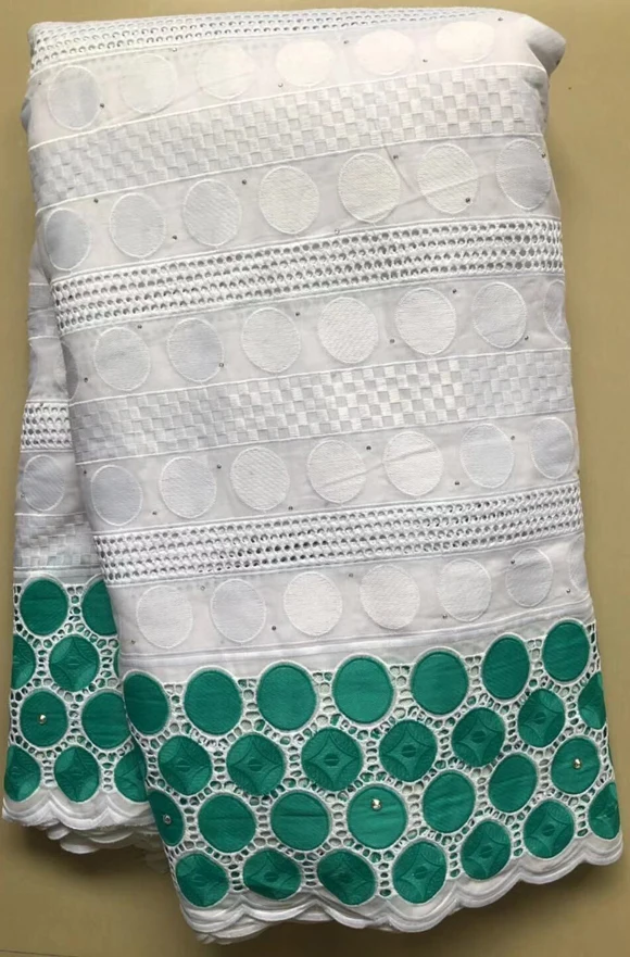 Лидер продаж хлопок Африканское сухое кружево ткань нигерийское кружево ткань высокое качество швейцарская Вуаль в швейцарском стиле FLL4399 белый