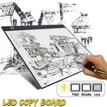 New A3 LED Drawing Pad Tablet Drawing Pad Box Board Drawing Tracing Tracer Copy Board Table Pad Led Light Pad Copy Board Stencil a4 paper led copy pad desk artist artcraft digital table plate art drawing tracing stencil board kids writing painting light box