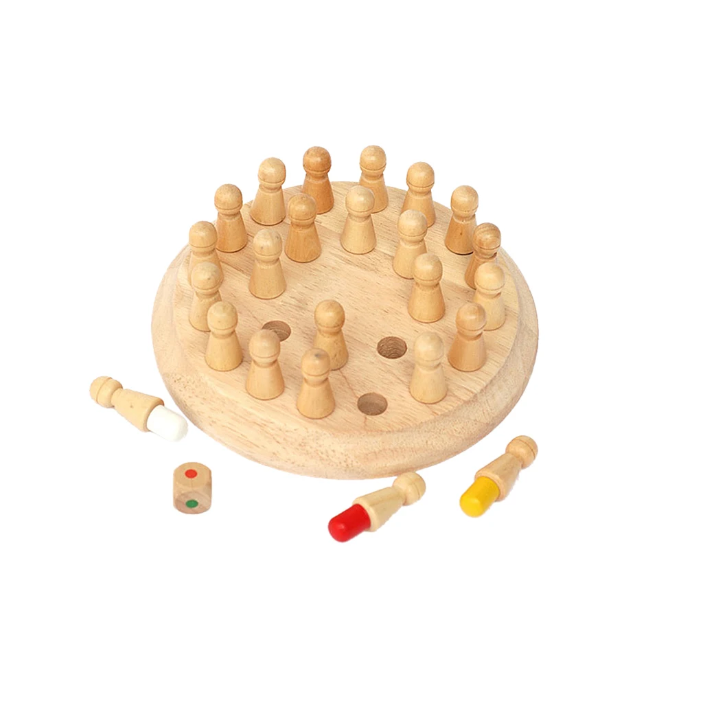 

Classic Wooden Color Memory Chess Puzzle Intelligence Game Kids Toy Gift