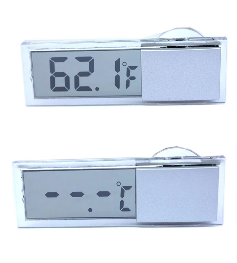 Горячая Распродажа электронный жидкий прозрачный присоска тип lcd термометр внутренний цифровой термометр украшение автомобиля аксессуары