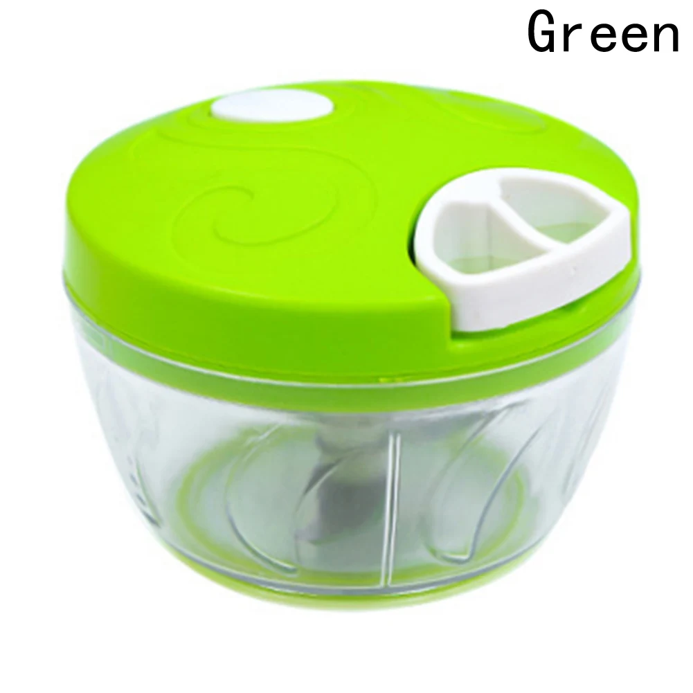 Зеленый Multifunctional Manual Pull Rope Meat Grinder Rotary Cutting Device White Pull Food Chopper Household Kitchen - Цвет: Зеленый