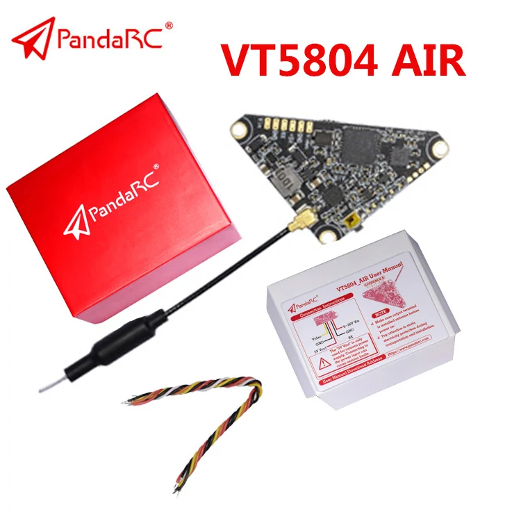 Видеопередатчик PandaRC VT5804 AIR 5 8 ГГц 40 каналов 0/25/50/100/200/400 МВт треугольник VTX