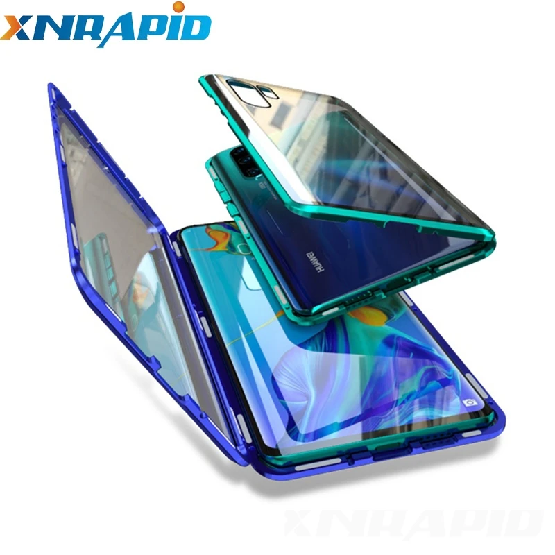 Магнитный поглощающий металлический чехол s для samsung Galaxy A50 телефона двустороннее