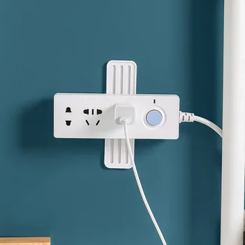 

No need to punch Socket Holder Plug-in Patch Panel Holder Creative Wall-mounted Powerful Seamless Patch Panel Socket Hook