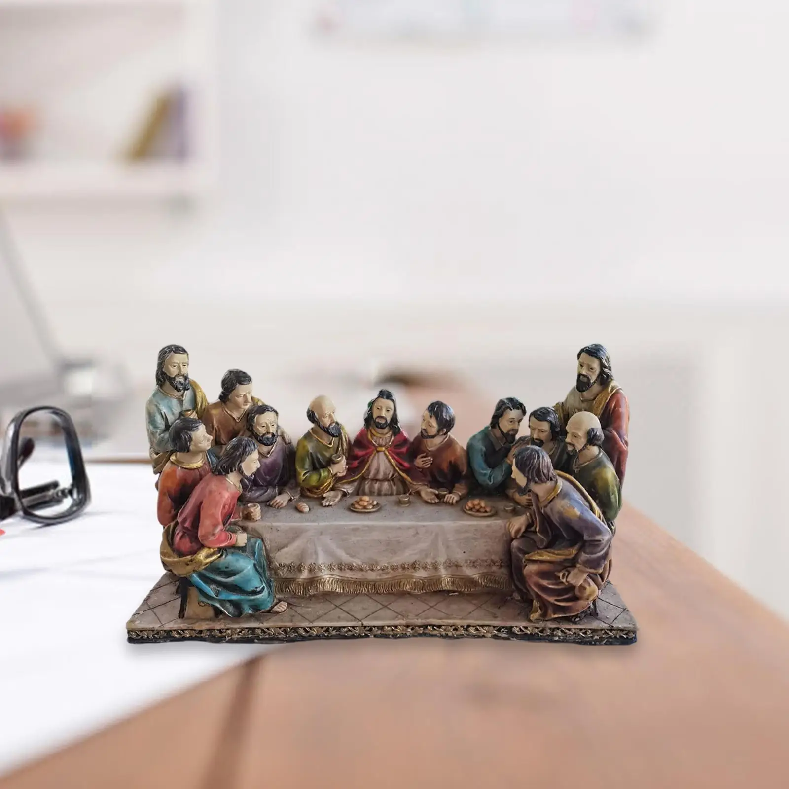 Resin The Last Supper Decorative Statue for Office Decoration Religious Gift